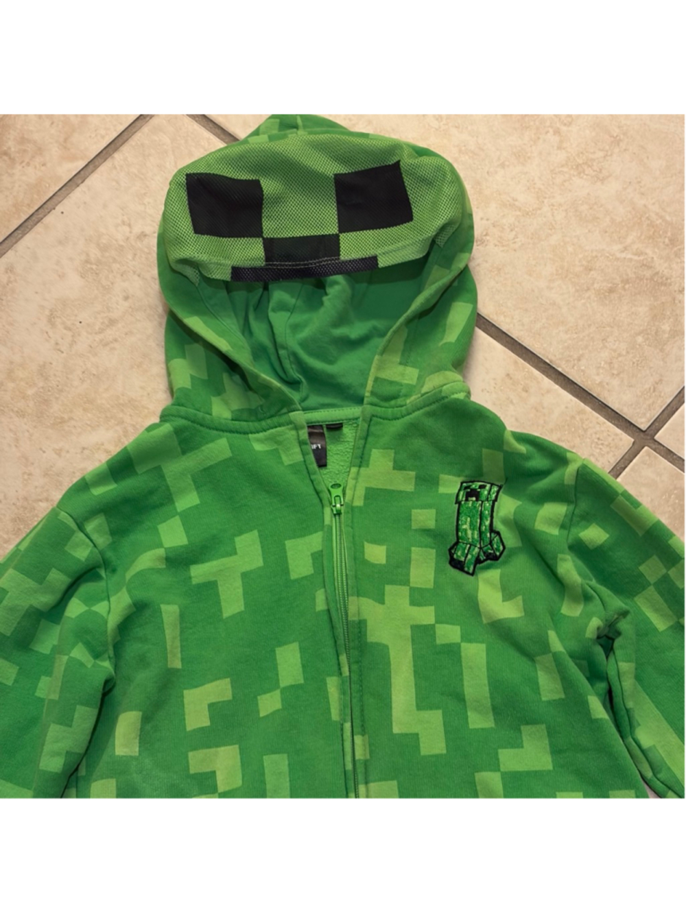 Minecraft Creeper Hoodie Size Xs Woman Gamer Y2K Kidcore